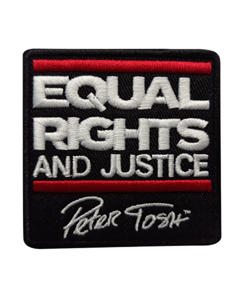 Peter Tosh Equal Rights And Justice Embroidered Patch (Red & White)